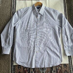 Haberdashery Shirtings J. Crew Men’s XL 17-17.5 Button Down Shirt White/Blue